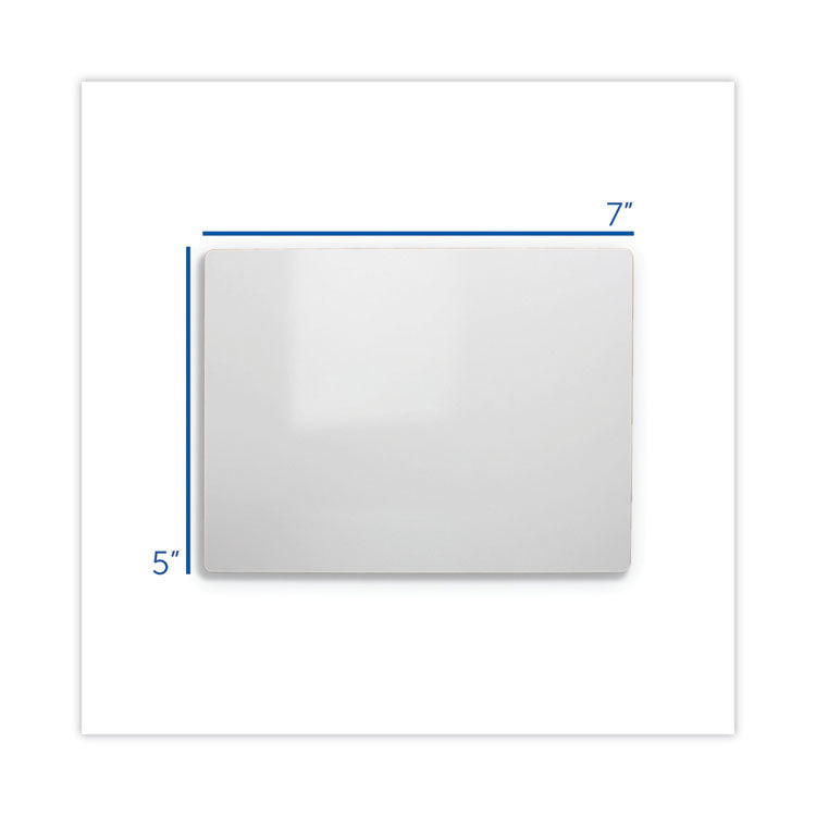 Two-Sided Dry Erase Board, 7" x 5", White Surface, 24/Pack