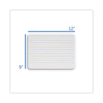 Two-Sided Red/Blue Ruled Dry Erase Board, 12" x 9", White Surface, 12/Pack