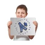 Dry Erase Board, 12" x 9", White Surface, 12/Pack