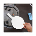 Dry Erase Paddle, 12" x 7", White Surface, 12/Pack