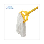 Mop Head, Value Standard Head, Rayon Fiber, Cut-End, Size No. 16, White, 12/carton