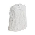Mop Head, Value Standard Head, Rayon Fiber, Cut-End, Size No. 16, White, 12/carton