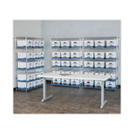 Stor/file Medium-Duty Letter/legal Storage Boxes, Letter/legal Files, 12.75" X 16.5" X 10.5", White/blue, 12/carton