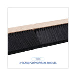 Floor Brush Head, 3" Black Polypropylene Bristles, 36" Brush