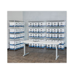 Hang'n'stor Medium-Duty Storage Boxes, Letter/legal Files, 13" X 16" X 10.5", White/blue, 4/carton