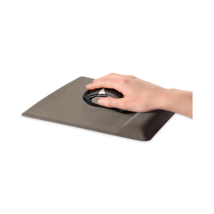Ergonomic Memory Foam Wrist Rest with Attached Mouse Pad, 8.25 x 9.87, Black