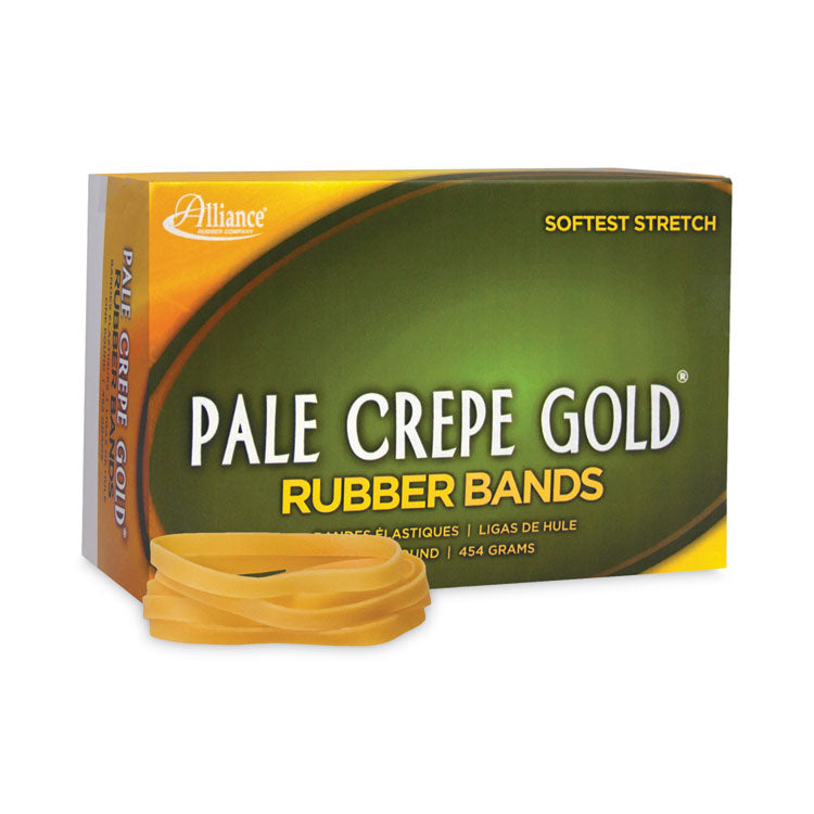 Pale Crepe Gold Rubber Bands, Size 64, 0.04" Gauge, Golden Crepe, 1 lb Box, 490/Box