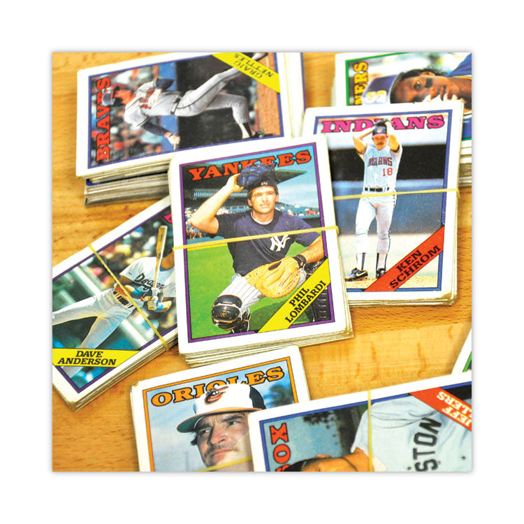 Pale Crepe Gold Rubber Bands, Size 64, 0.04" Gauge, Golden Crepe, 1 lb Box, 490/Box