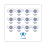 Urinal Screen with Non-Para Deodorizer Block, Green Apple Scent, 3.25 oz, Blue/White, 12/Box