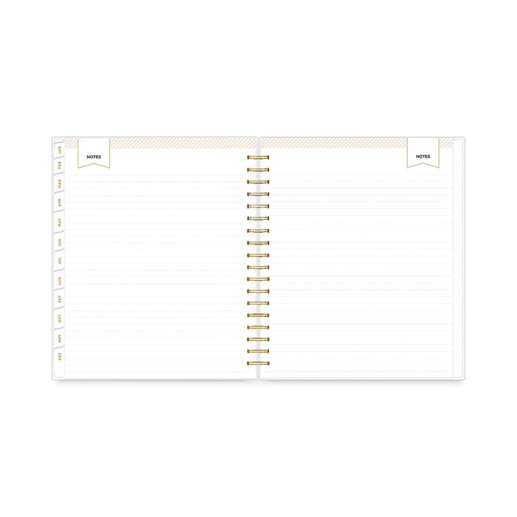 Day Designer Daily/Monthly Frosted Planner, Rugby Stripe Artwork, 10 x 8, Black/White Cover, 12-Month (July-June): 2025-2026