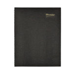 CoilPro Weekly Appointment Book in Columnar Format, 11 x 8.5, Black Lizard-Look Cover, 12-Month (Jan to Dec): 2025