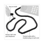Twisstop Detangler With Coiled, 25-Foot Phone Cord, Black