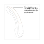 Standard Telephone Shoulder Rest, 2.63 x 7.5 x 2.25, Black