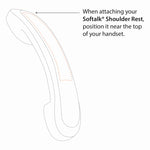 Standard Telephone Shoulder Rest, 2.63 x 7.5 x 2.25, Pearl Gray