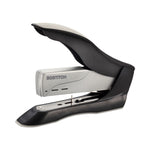 Spring-Powered Premium Heavy-Duty Stapler, 100-Sheet Capacity, Black/silver