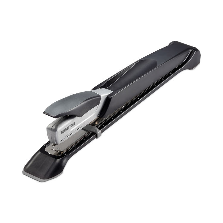 Long Reach Stapler, 25-Sheet Capacity, 12" Throat, Black/silver