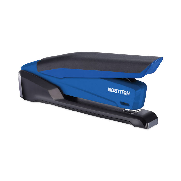 InPower One-Finger 3-in-1 Desktop Stapler, 20-Sheet Capacity, Blue/Black