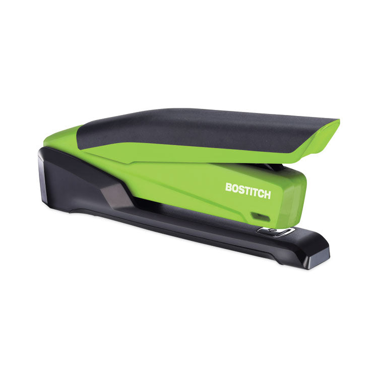 InPower One-Finger 3-in-1 Desktop Stapler, 20-Sheet Capacity, Green/Black