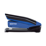 InPower One-Finger 3-in-1 Desktop Stapler, 20-Sheet Capacity, Blue/Black
