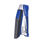 InPower One-Finger 3-in-1 Desktop Stapler, 28-Sheet Capacity, Blue/Silver