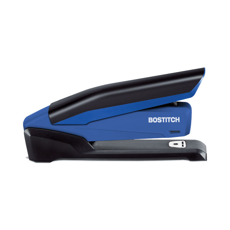 InPower One-Finger 3-in-1 Desktop Stapler, 20-Sheet Capacity, Blue/Black