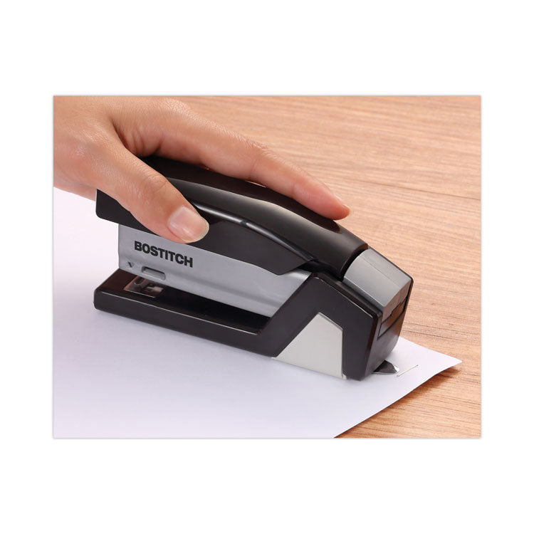 InJoy One-Finger 3-in-1 Eco-Friendly Compact Stapler, 25-Sheet Capacity, Black