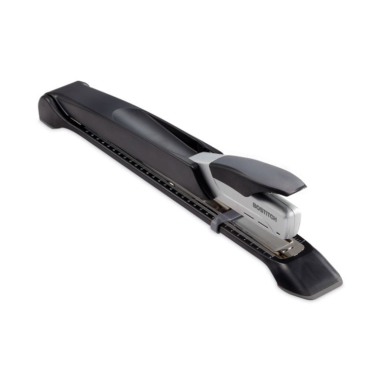 Long Reach Stapler, 25-Sheet Capacity, 12" Throat, Black/silver