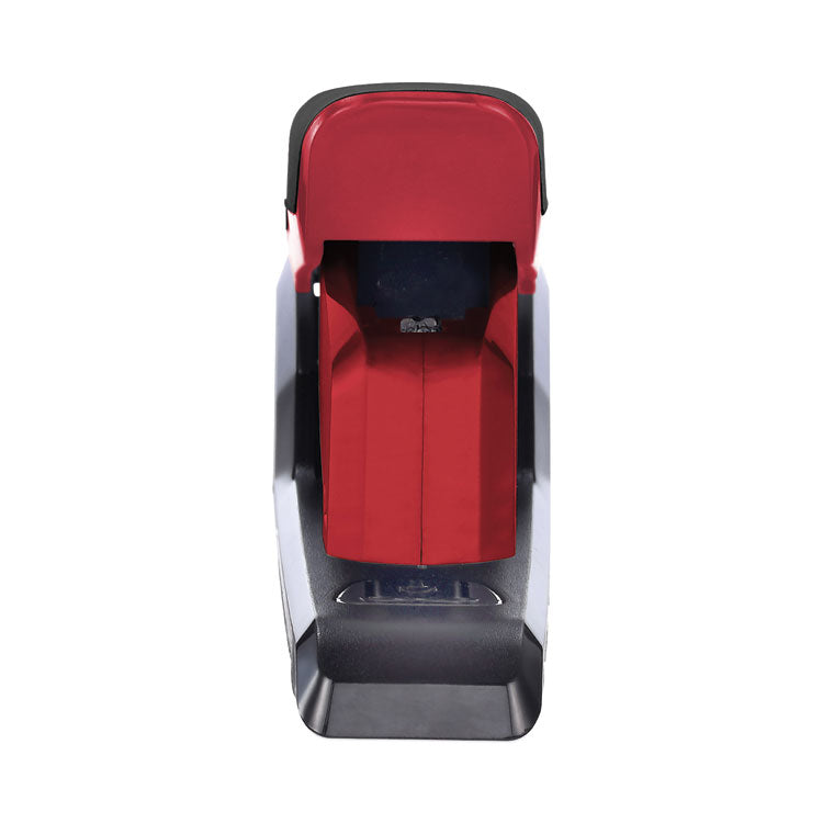 InPower One-Finger 3-in-1 Desktop Stapler, 20-Sheet Capacity, Red/Black