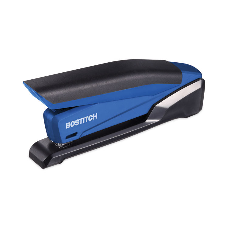 InPower One-Finger 3-in-1 Desktop Stapler, 20-Sheet Capacity, Blue/Black