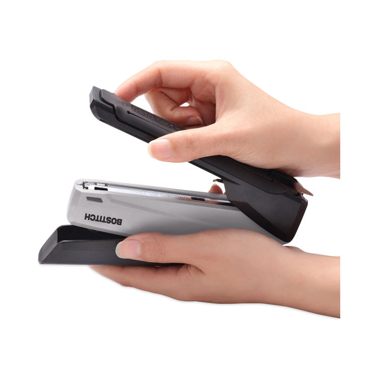 EcoStapler Spring-Powered Desktop Stapler, 20-Sheet Capacity, Gray/Black