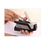 InJoy One-Finger 3-in-1 Eco-Friendly Compact Stapler, 25-Sheet Capacity, Black