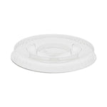 Plastic Portion Cup Lid, Fits 0.5 oz to 1 oz Portion Cups, Clear, 100/Sleeve, 25 Sleeves/Carton