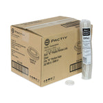 Plastic Portion Cup Lid, Fits 0.5 oz to 1 oz Portion Cups, Clear, 100/Sleeve, 25 Sleeves/Carton