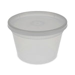 Newspring DELItainer Microwavable Container, 16 oz, 2 x 2 x 2, Clear, Plastic, 240/Carton