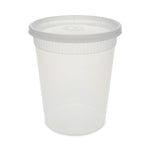 Newspring DELItainer Microwavable Container, 32 oz, 4.55" Diameter x 5.55" h, Clear, Plastic, 240/Carton