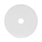 Polishing Floor Pads, 20" Diameter, White, 5/carton