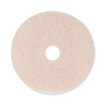 Natural Hog Hair Burnishing Floor Pads, 20" Diameter, Tan, 5/carton