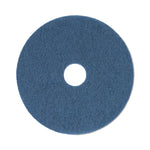 Scrubbing Floor Pads, 20" Diameter, Blue, 5/carton