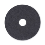 Stripping Floor Pads, 16" Diameter, Black, 5/carton