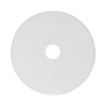 Polishing Floor Pads, 14" Diameter, White, 5/carton