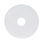 Polishing Floor Pads, 13" Diameter, White, 5/carton