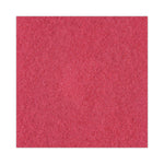 Buffing Floor Pads, 13" Diameter, Red, 5/carton