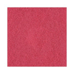 Buffing Floor Pads, 12" Diameter, Red, 5/carton