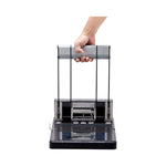 160-Sheet Antimicrobial Protected Xtreme Duty Adjustable Two- To Three-Hole Punch, 9/32" Holes, Black/silver