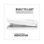 LX820 Classic Full Strip Stapler with Antimicrobial Protection, 20-Sheet Capacity, White