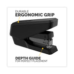 LX840 EasyPress Half Strip Stapler with Antimicrobial Protection, 25-Sheet Capacity, Black