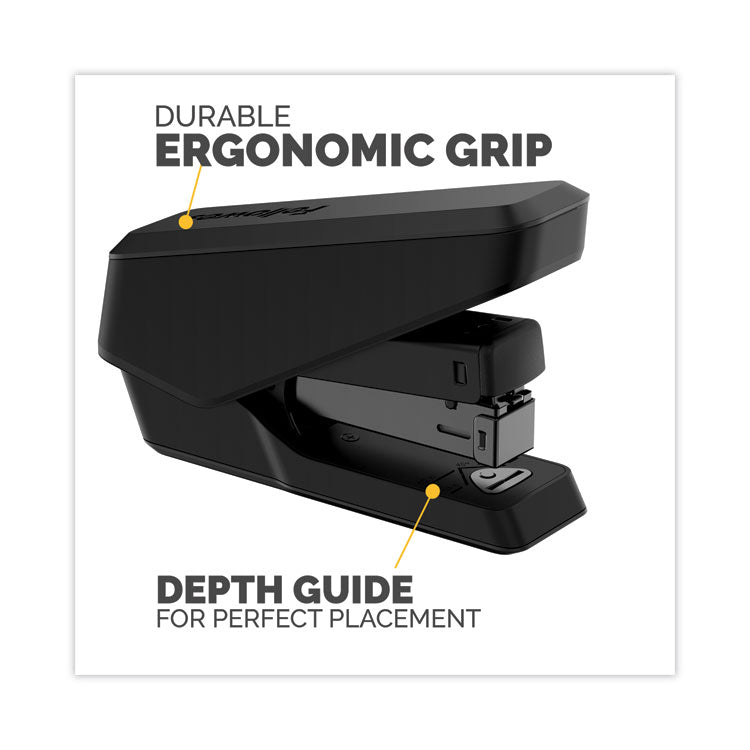 LX840 EasyPress Half Strip Stapler with Antimicrobial Protection, 25-Sheet Capacity, Black