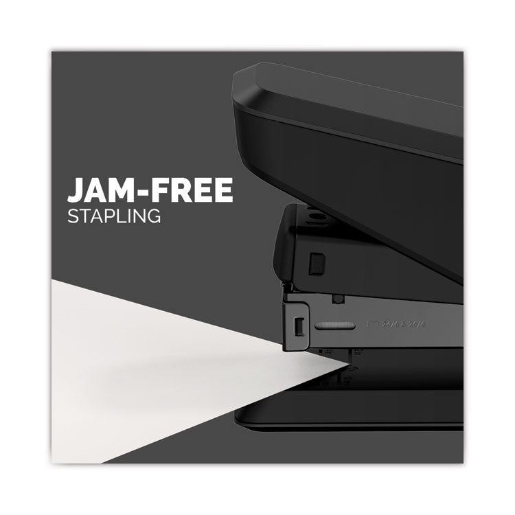 LX840 EasyPress Half Strip Stapler with Antimicrobial Protection, 25-Sheet Capacity, Black