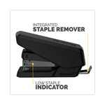 LX840 EasyPress Half Strip Stapler with Antimicrobial Protection, 25-Sheet Capacity, Black