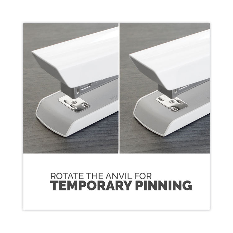 LX820 Classic Full Strip Stapler with Antimicrobial Protection, 20-Sheet Capacity, White